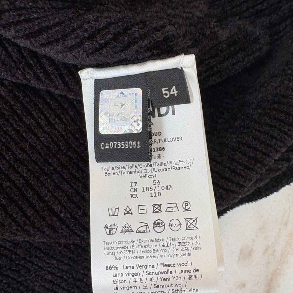 Fendi Roma Scuba Hood Knit Sweater | Navy & Black | IT 54 - Picture 4 of 6